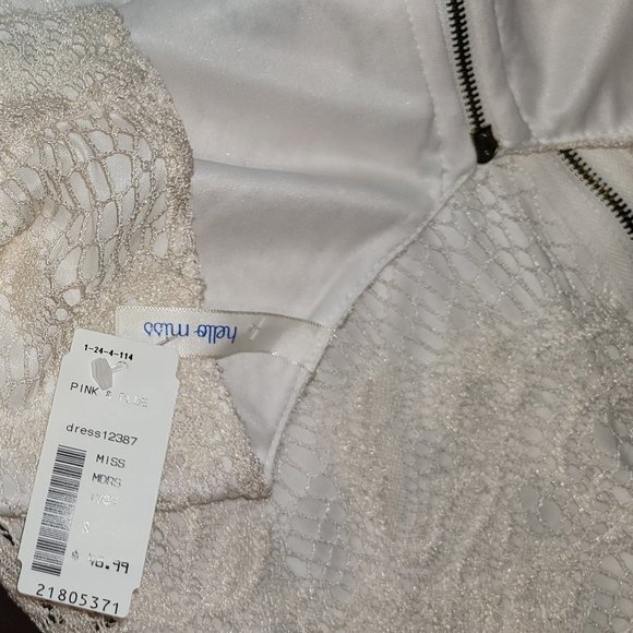 Hello Miss Cream Lace Dress - Picture 3 of 4